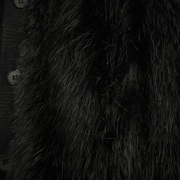 Lilli Ann Faux Fur vintage Black Bomber Jacket Sz medium Made In USA - Picture 8 of 8